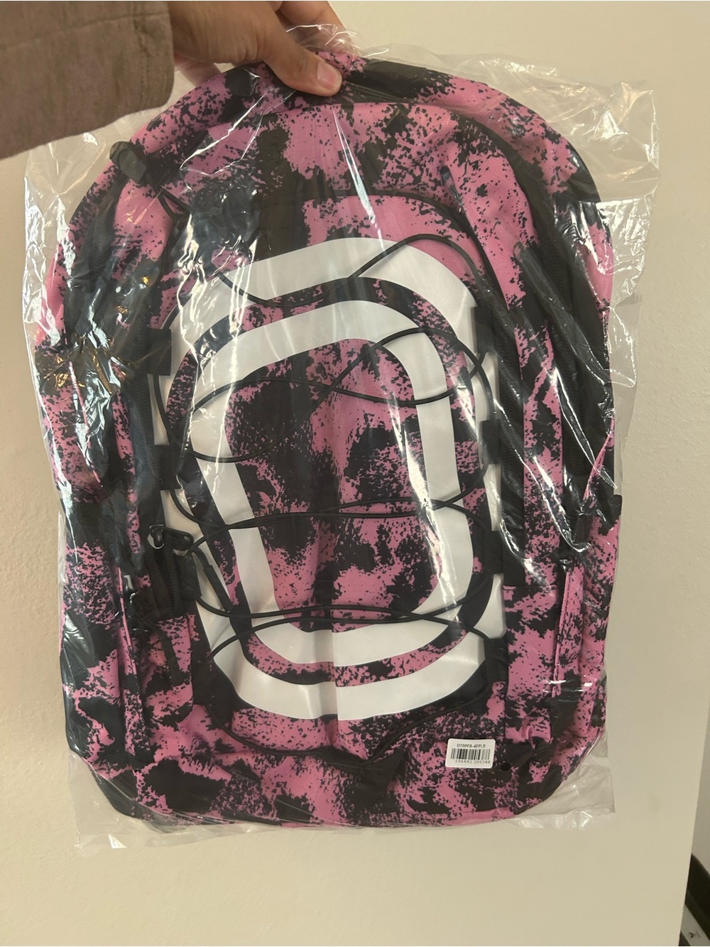 Overtime pink/black splatter backpack